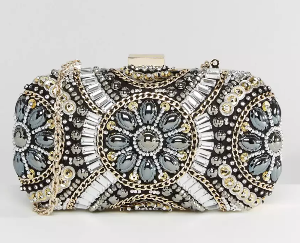 最終SALE! ALDO Box Clutch Aldo Beaded Box Clutch Bag — UFO No More