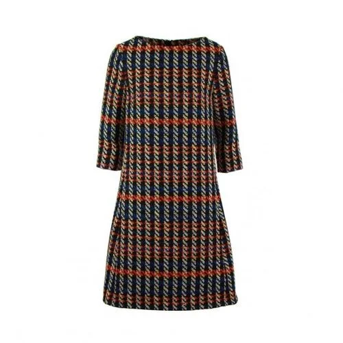 Natan Jacquard and Scottish Tweed Dress