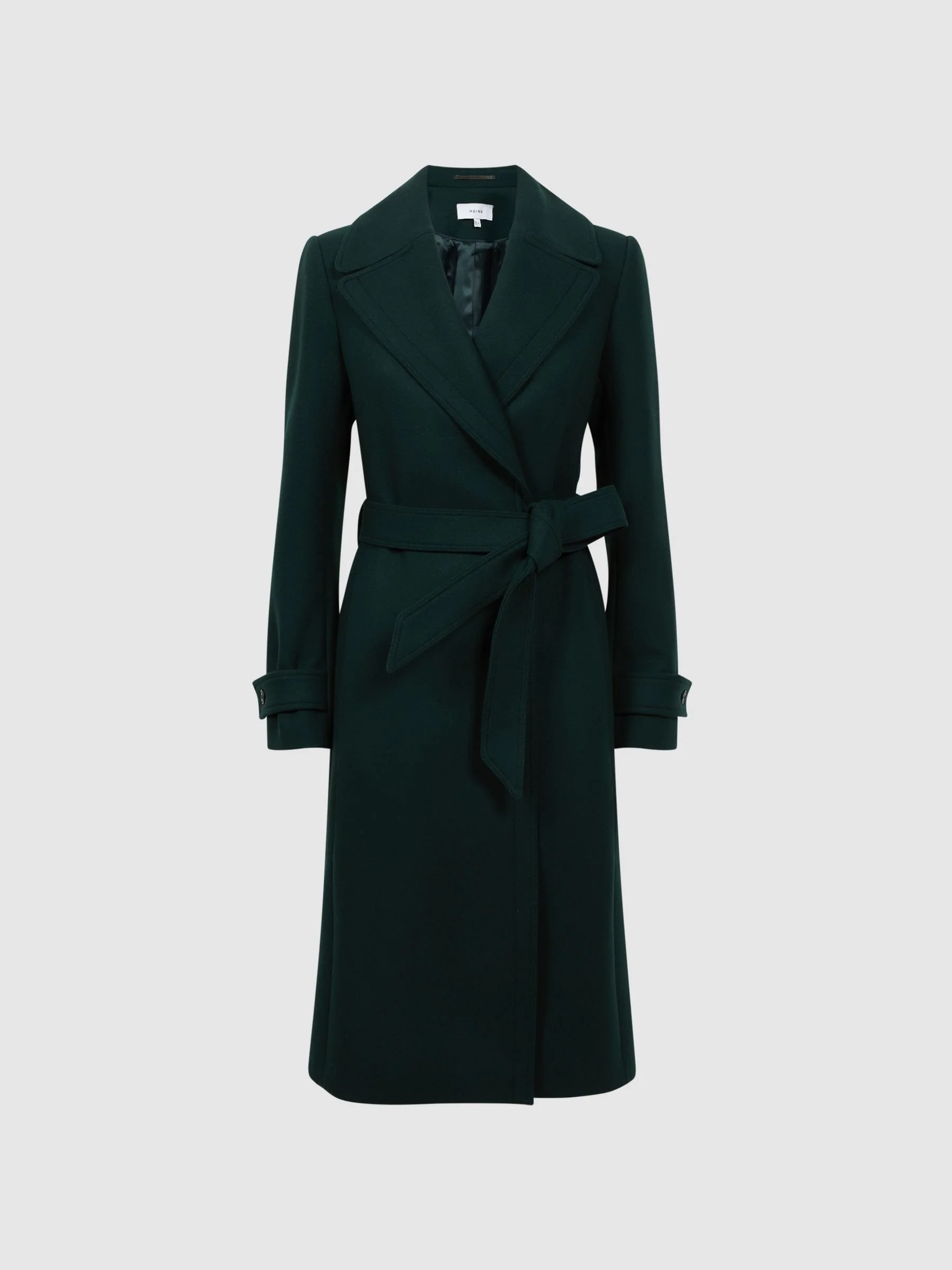 Reiss Tor Coat in Relaxed Wool Blend Green