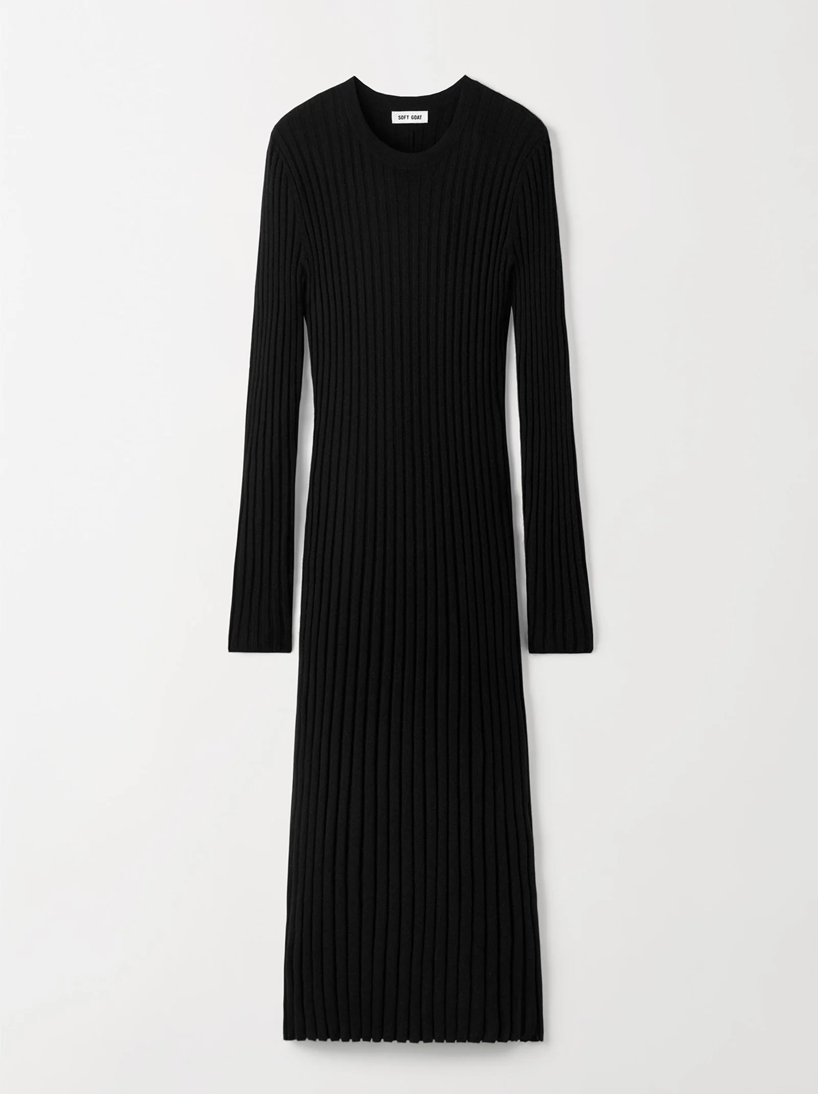 Soft Goat Ribbed Flared Dress