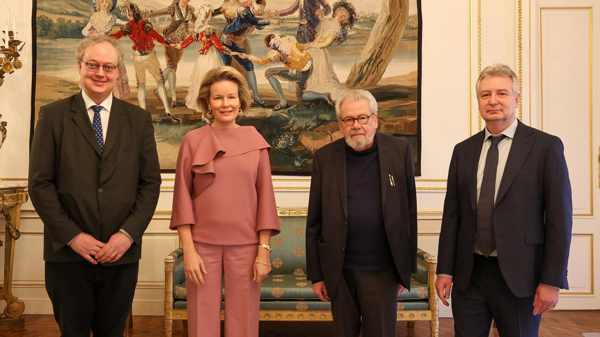 Queen Mathilde meets Queen Elisabeth Egyptological Association's Directors