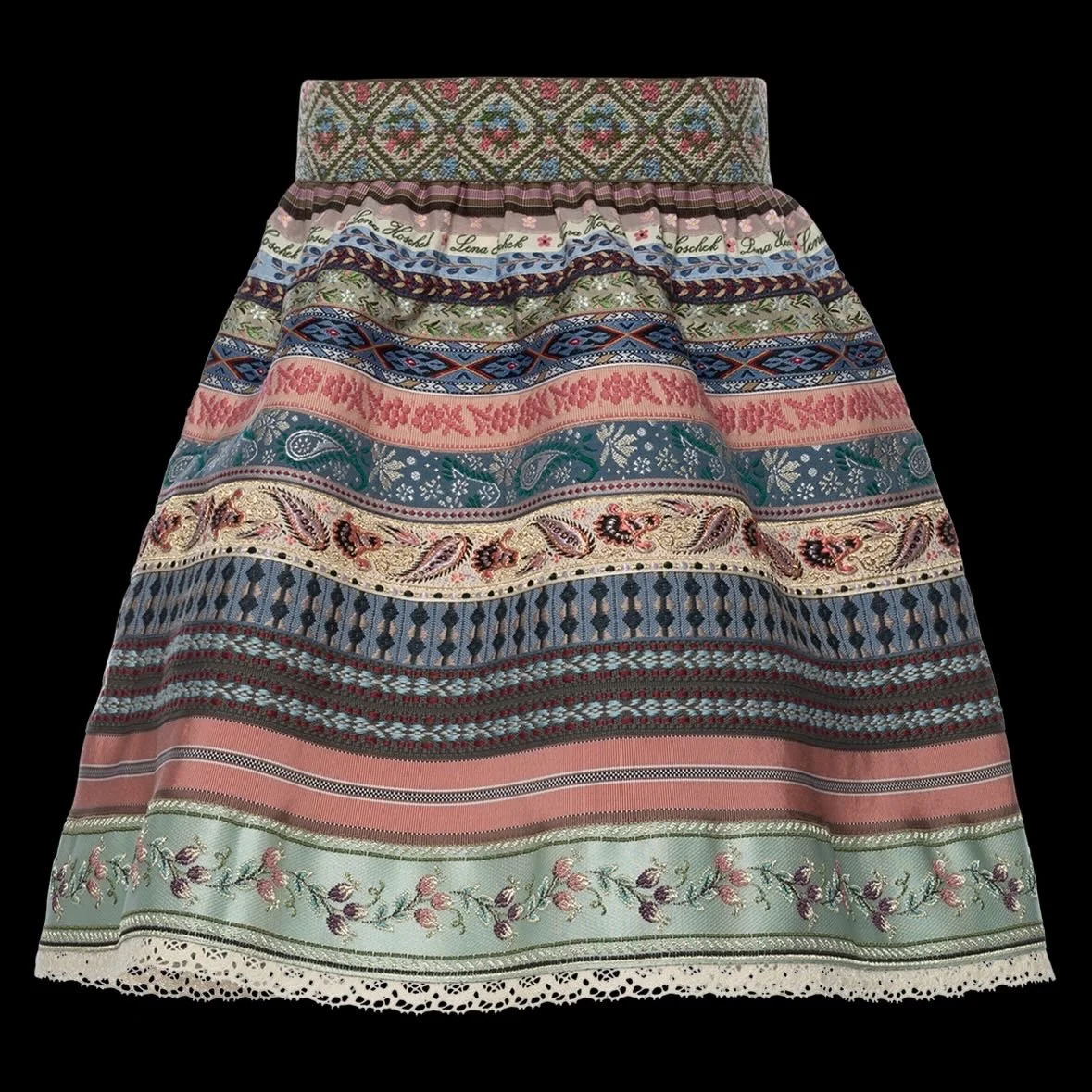 Lena Hoschek Mini Ribbon Skirt in Bubble Gum