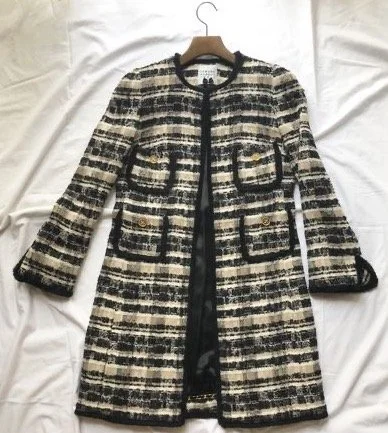 Edward Achour Wool Tweed Coat