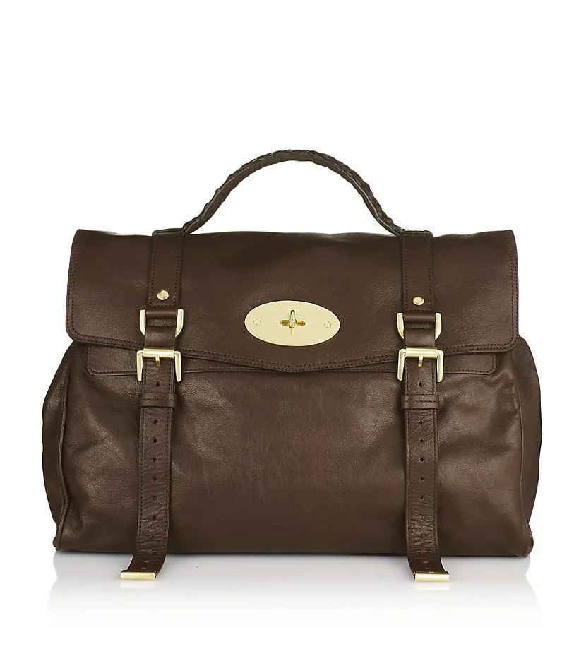 Mulberry Oversized Alexa Satchel in Chocolate