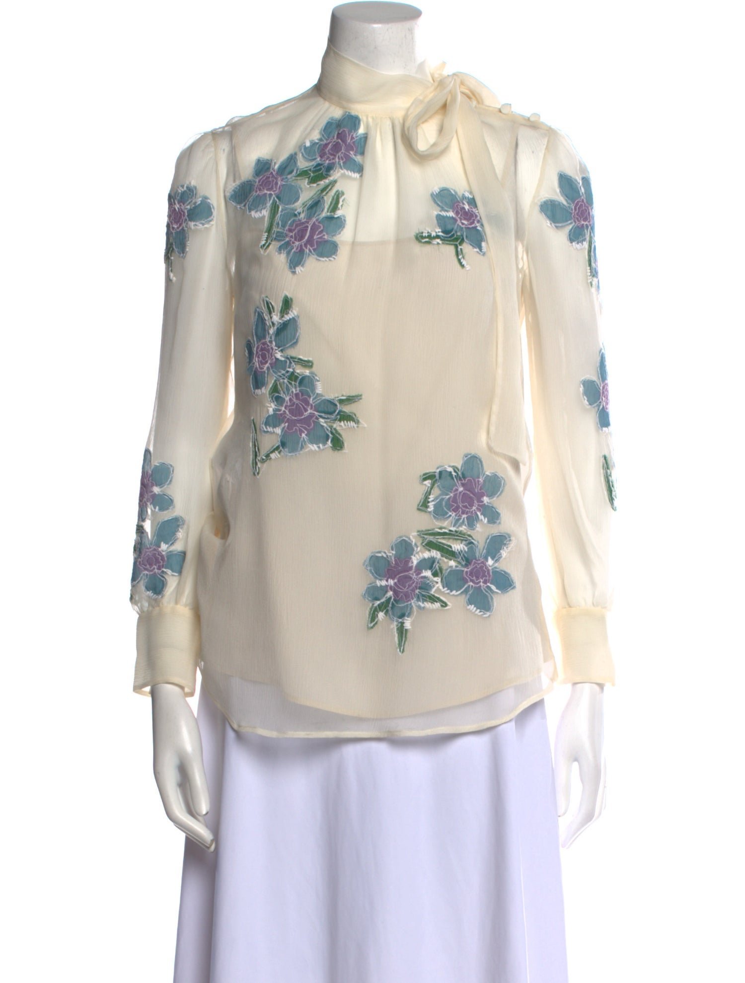 Prada Flower Embroidered Blouse — UFO No More