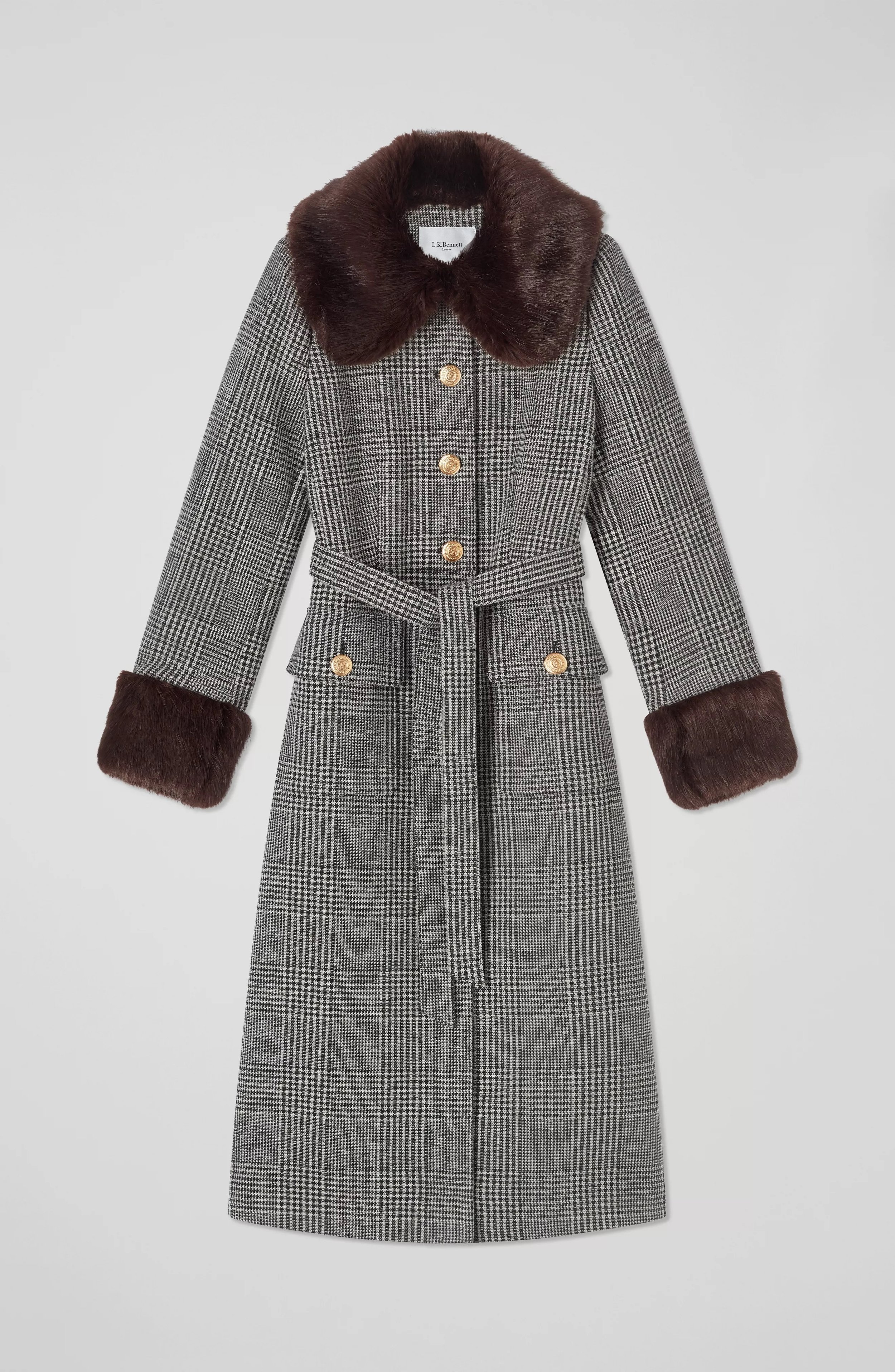 LK Bennett Lottie Prince Of Wales Check Coat in Black & White.jpg