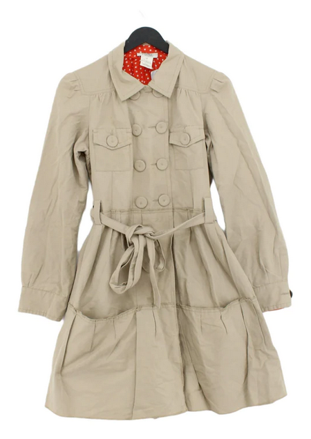 Sonia by Sonia Rykiel Double-Breasted Trench Coat in Beige.png