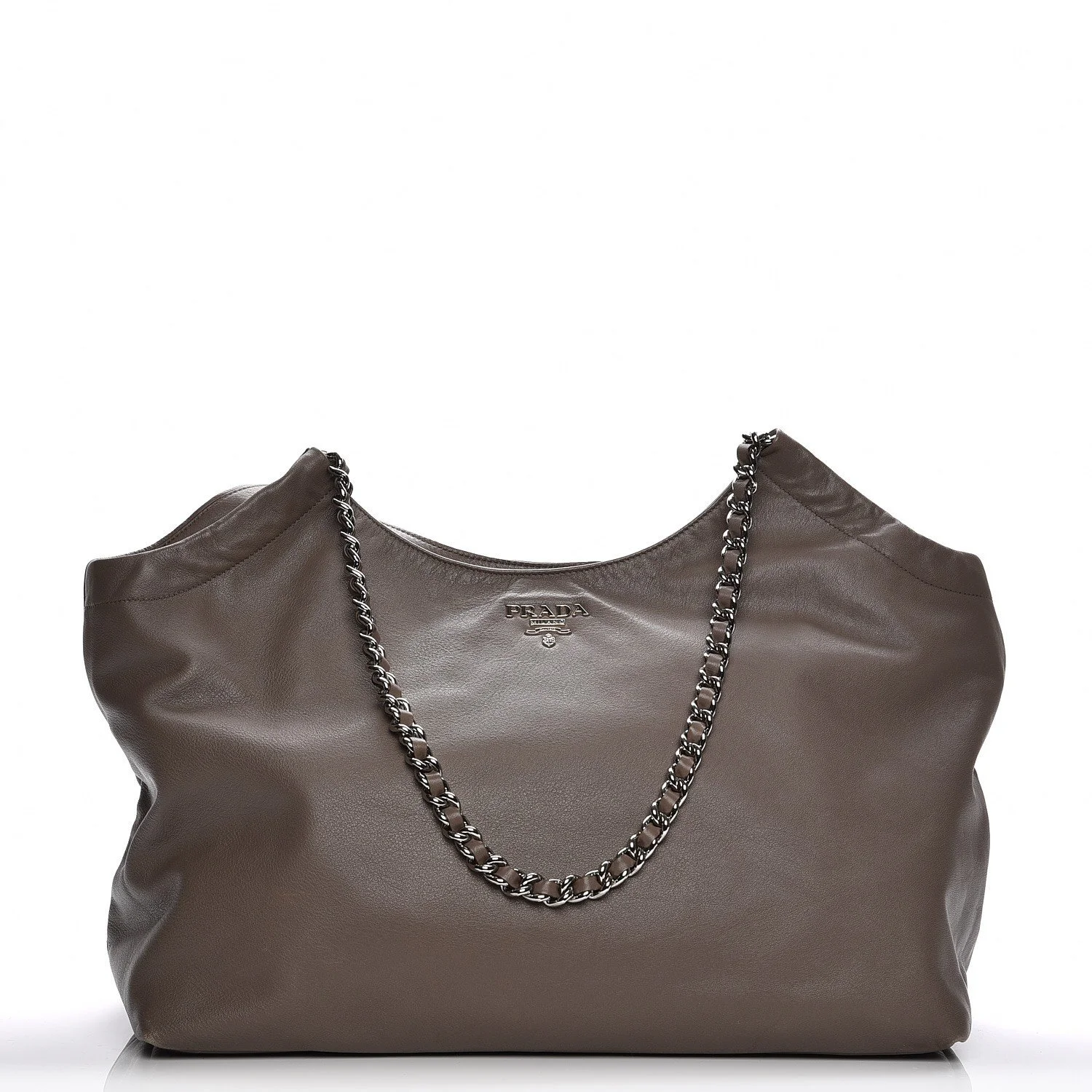 Prada Bambu Calf Chain Tote Bag