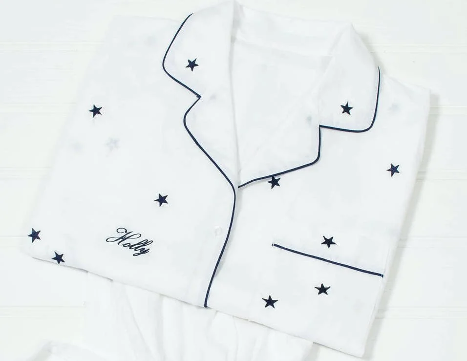 Mini Lunn Personalised Star Cotton Pyjama Top