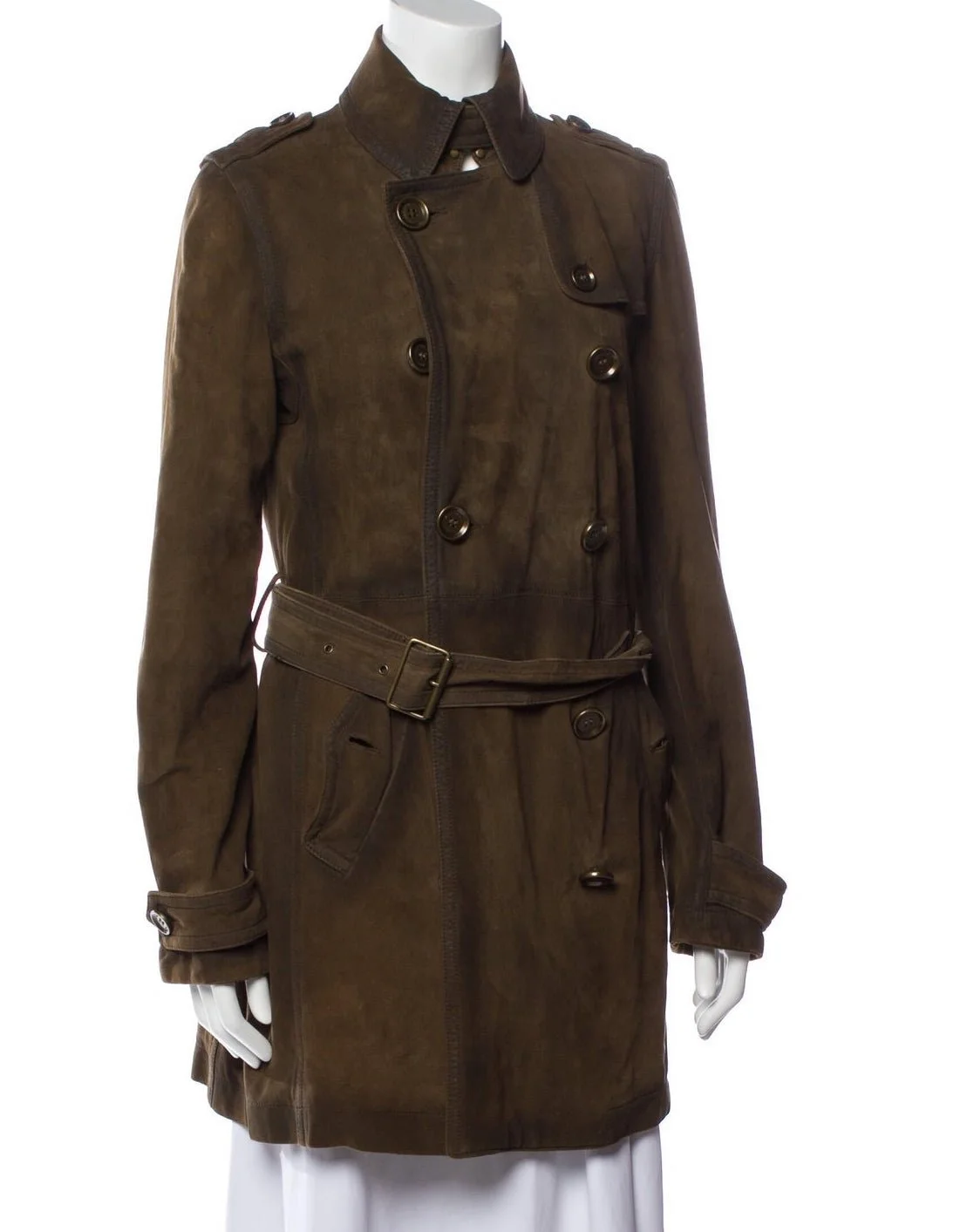 Burberry Goat Leather Trench Coat