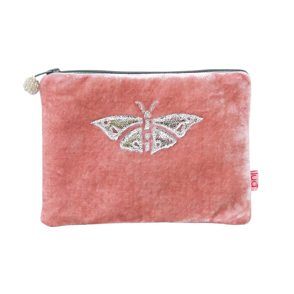Lua Designs Velvet Butterfly Purse in Blush Pink.jpg