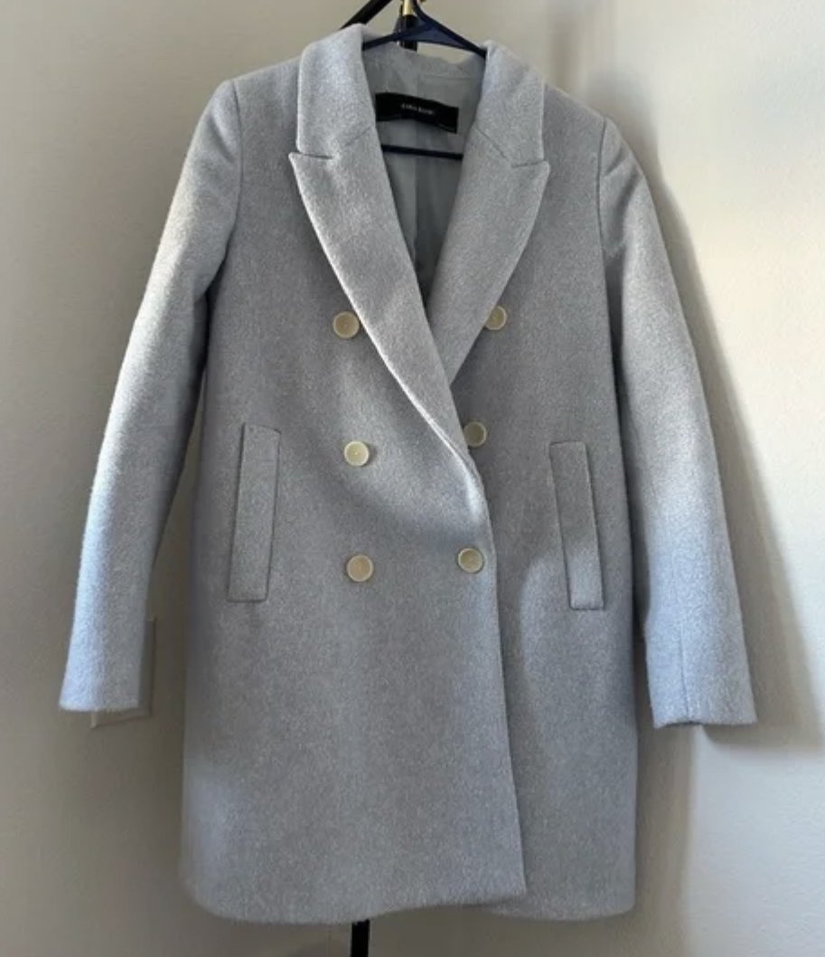 Zara Wool Double Breasted Coat — UFO No More