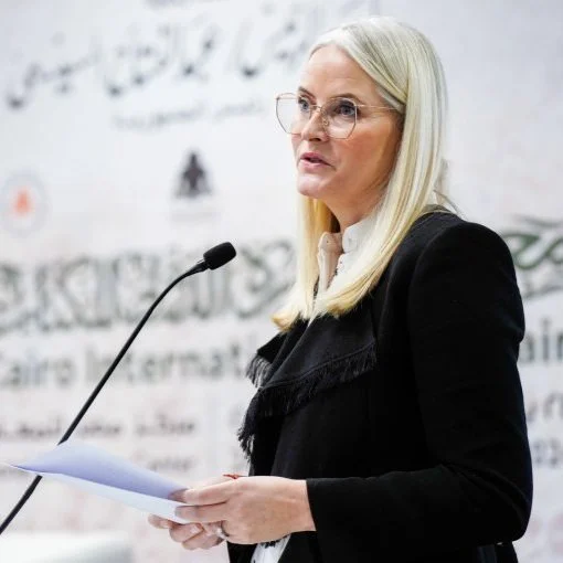 Crown Princess Mette-Marit attends International Book Fair in Cairo