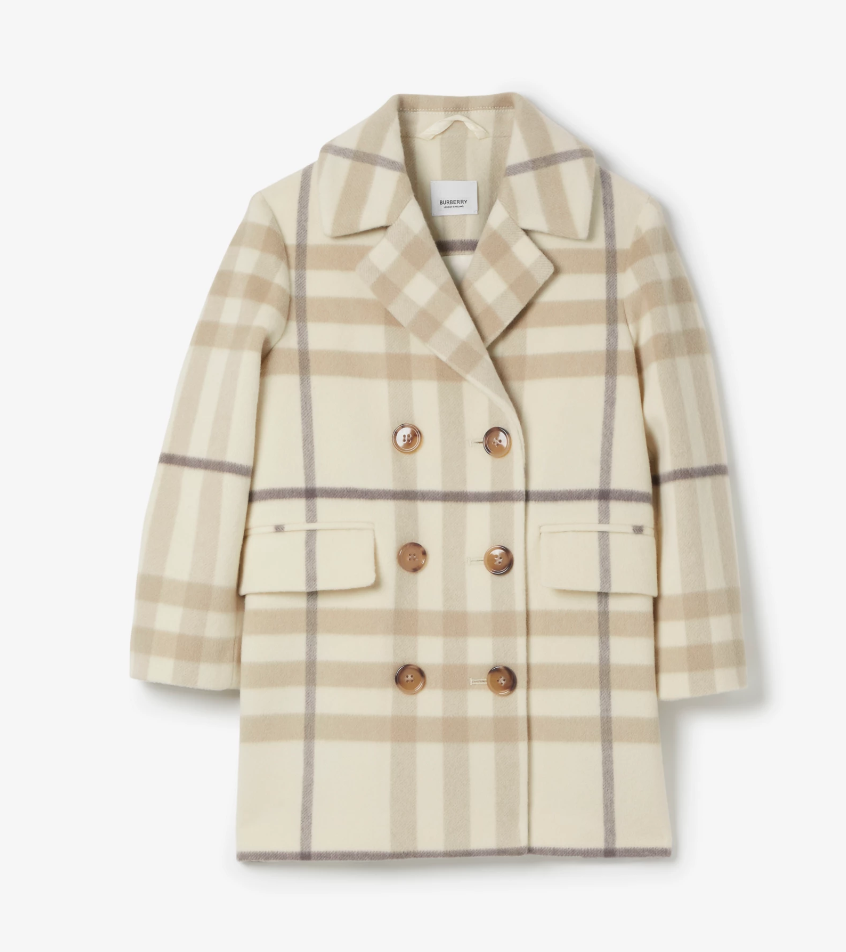 Burberry Kids Check Wool Cashmere Coat — UFO No More