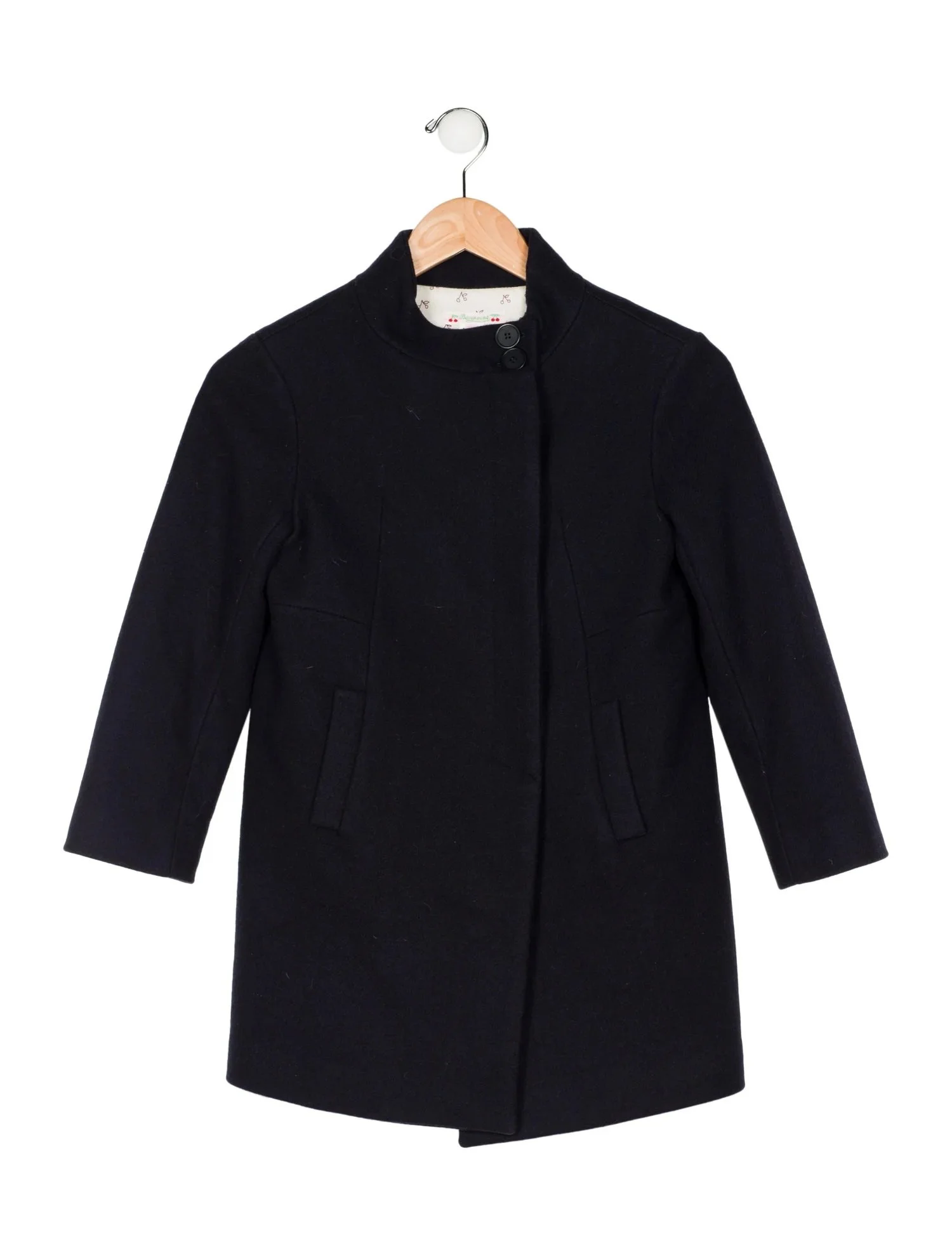 Bonpoint Wool Coat with Stand Collar