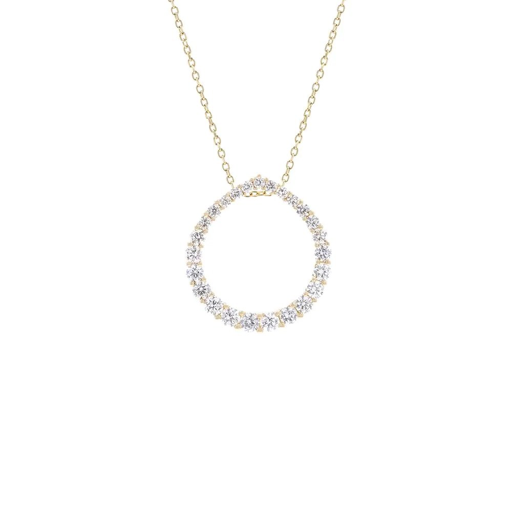 Laings 1.20ct Diamond Hoop Pendant with Chain in 18ct Yellow Gold.jpg