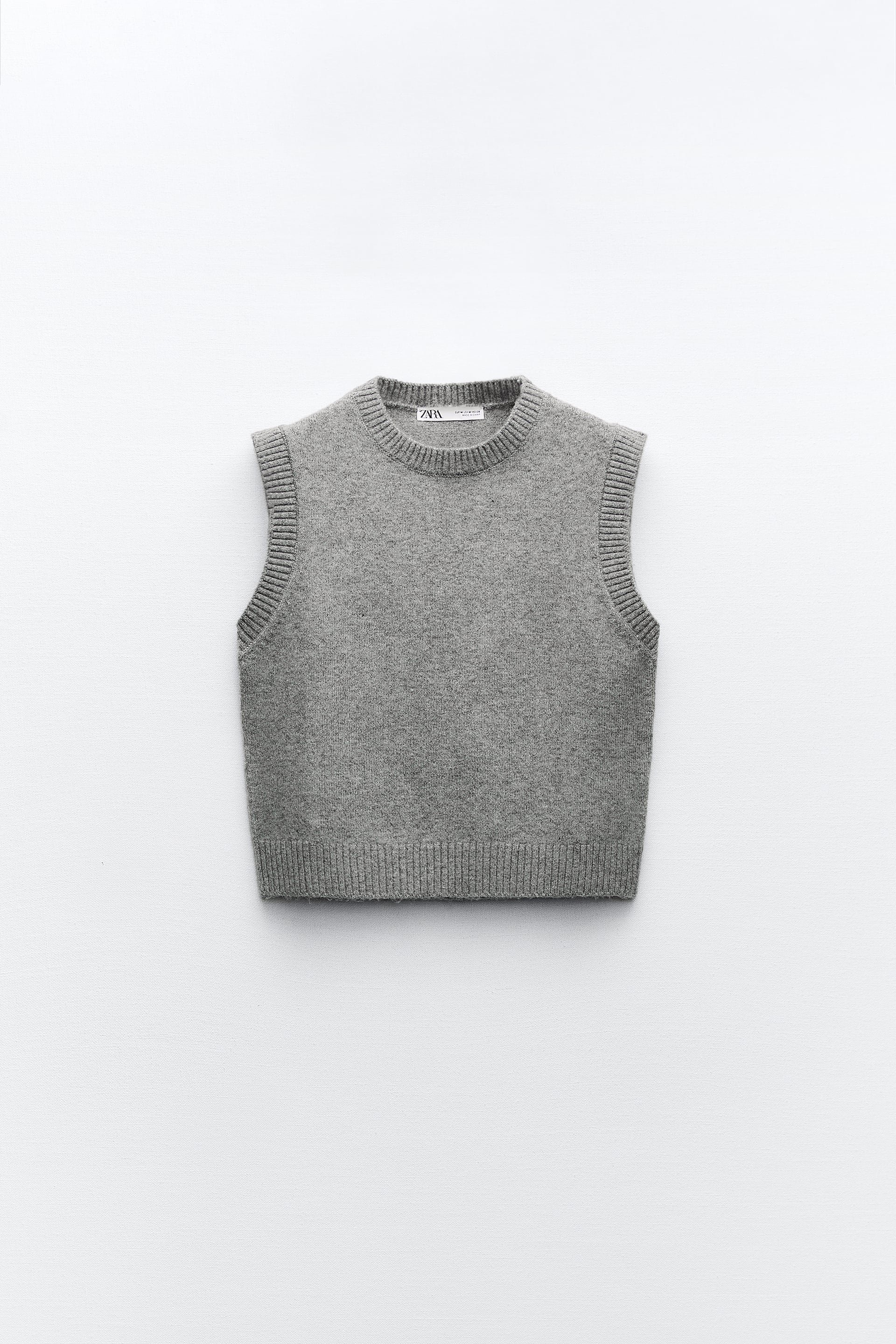 Zara Soft Knit Vest in Grey Marl.jpg