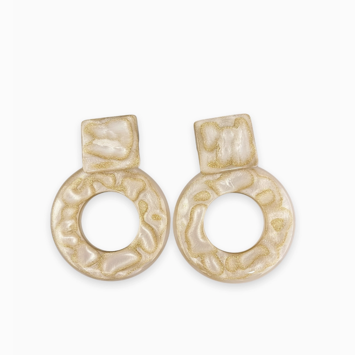 Angelo Moretti Ivory and Gold Earrings