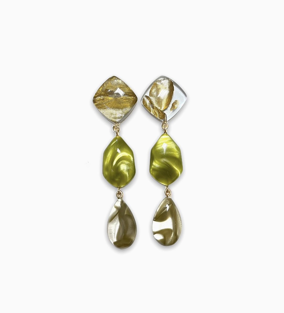 Angelo Moretti Multi-Toned Green Earrings