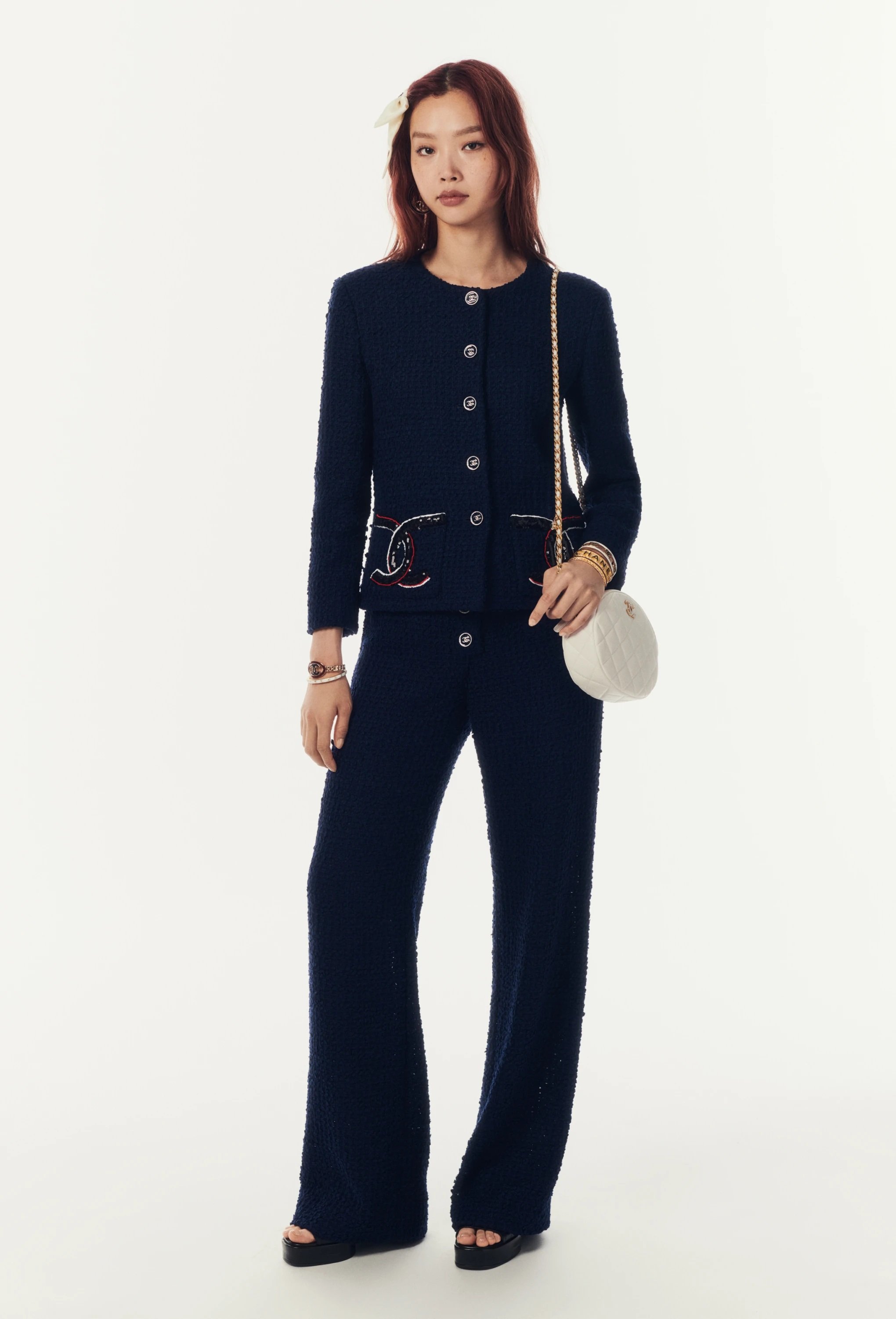 Chanel Cotton Tweed Jacket in Navy.jpg
