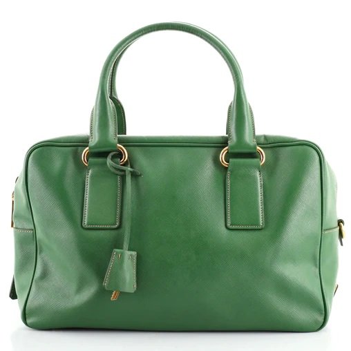 Prada Bauletto Bag in Green Saffiano Leather.jpg