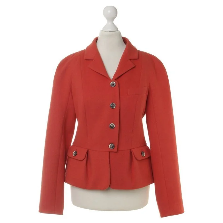 Paule Ka Red Peplum Jacket