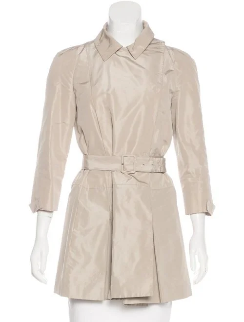 Miu Miu Pleated Short Trench Coat
