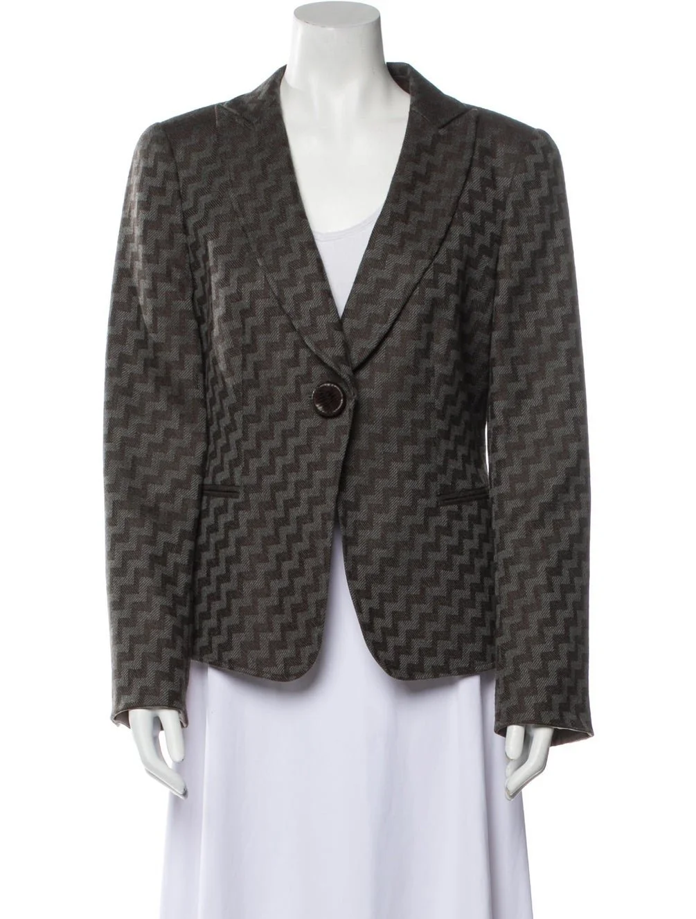 Giorgio Armani Chevron Jacquard Blazer