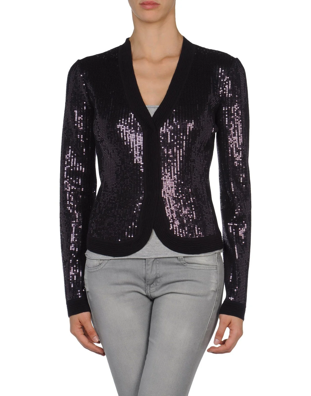 Emporio Armani Purple Sequin Cardigan