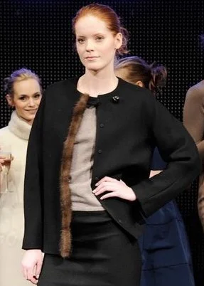 Elise Gug Fur Trim Wool Jacket