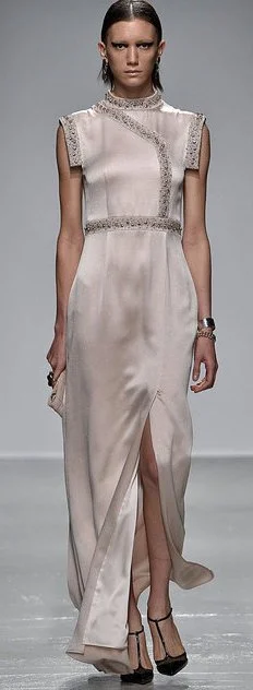 Ole Yde Embellished Silk Gown in Black