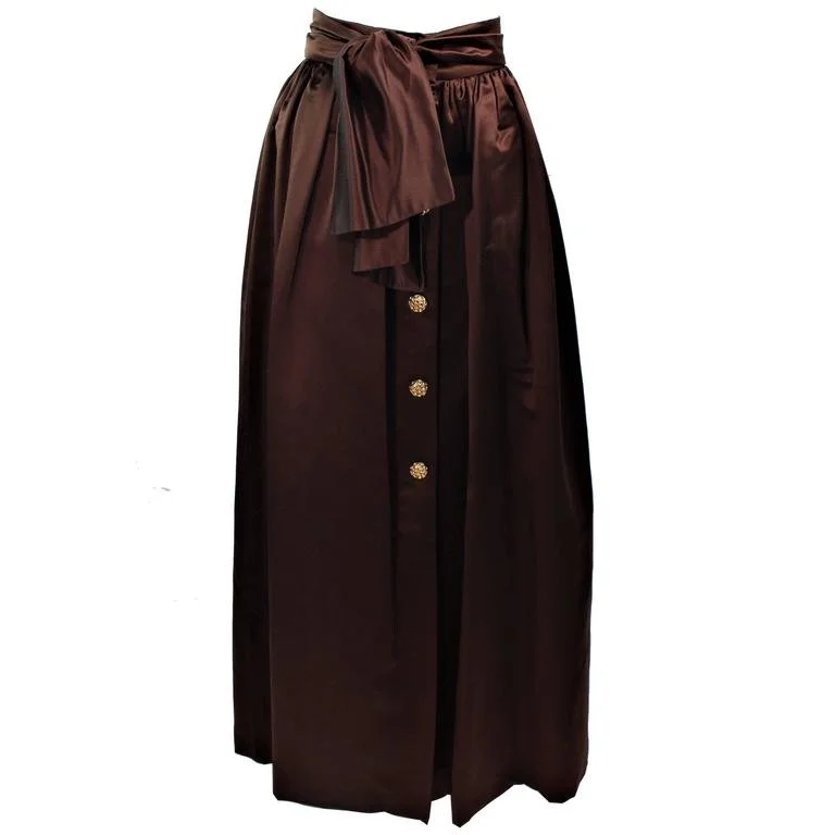 Escada Satin Maxi Skirt