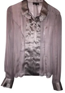 Emporio Armani Silk Pleated Shirt