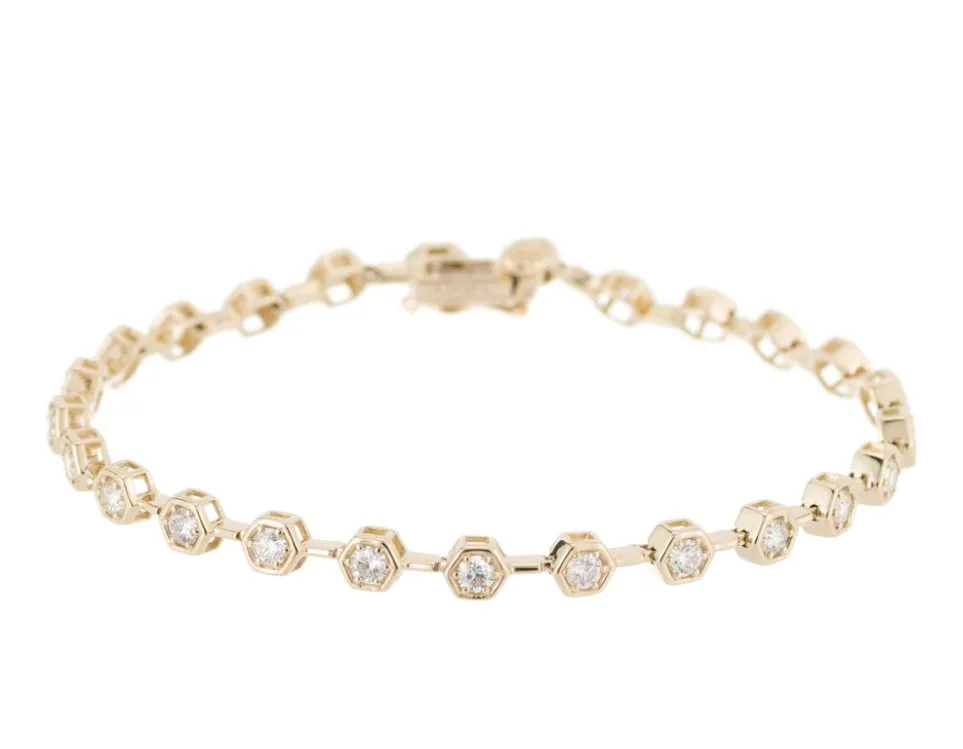 Ariel Gordon Diamond Hex Tennis Bracelet