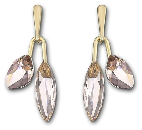 Swarovski Lotus Crystal Drop Earrings