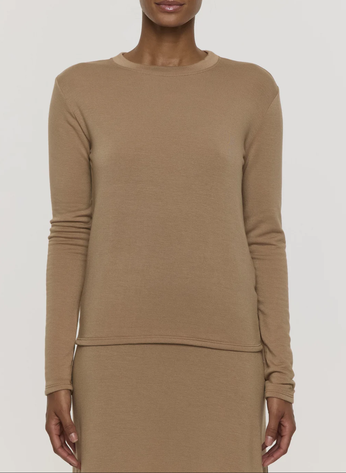Bleusalt Classic Crew Top in Camel