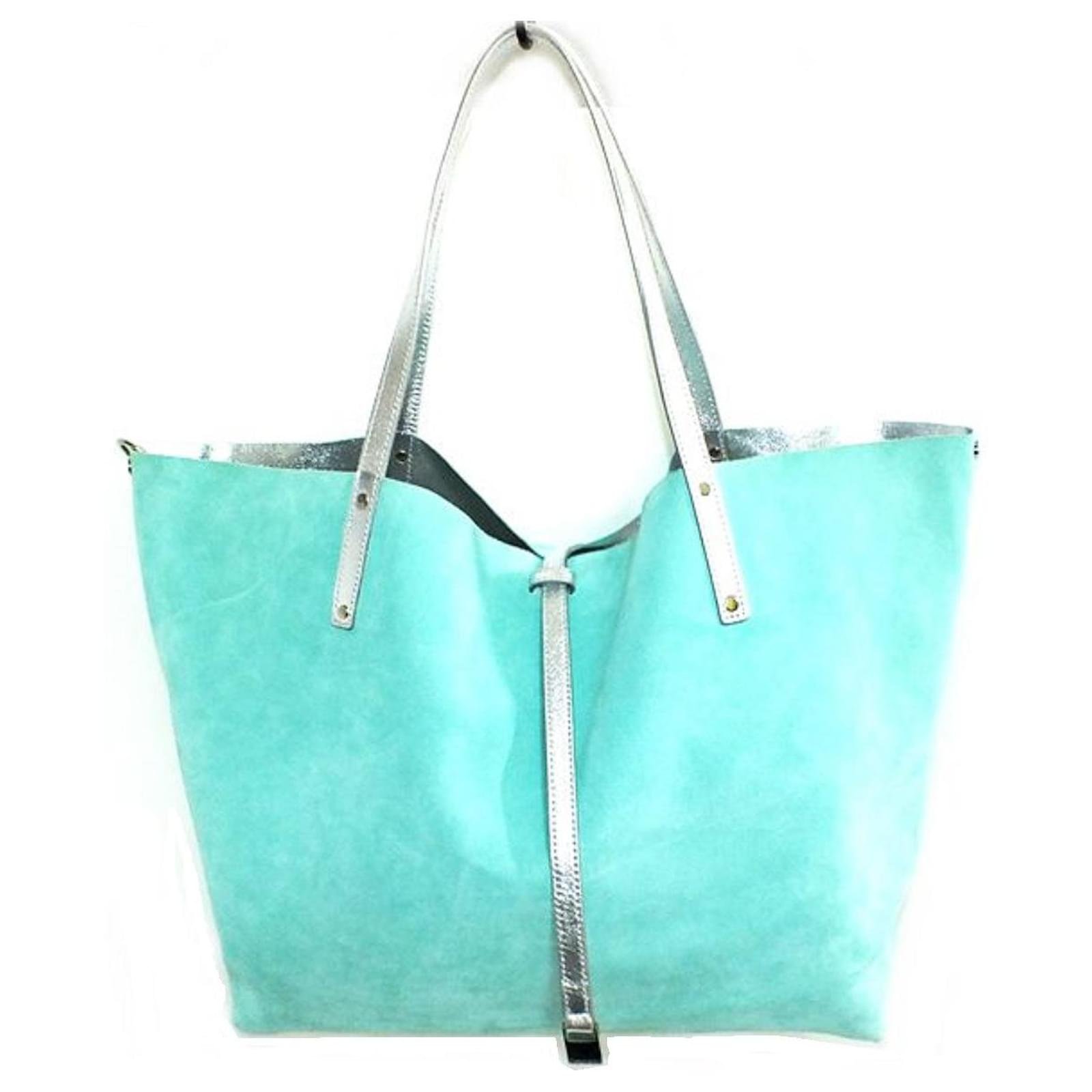 Tiffany & Co Reversible Tote Bag in TurquoiseSilver.jpg