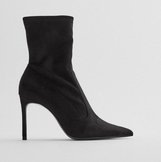 Zara Stiletto Heel Ankle Boots in Black — UFO No More