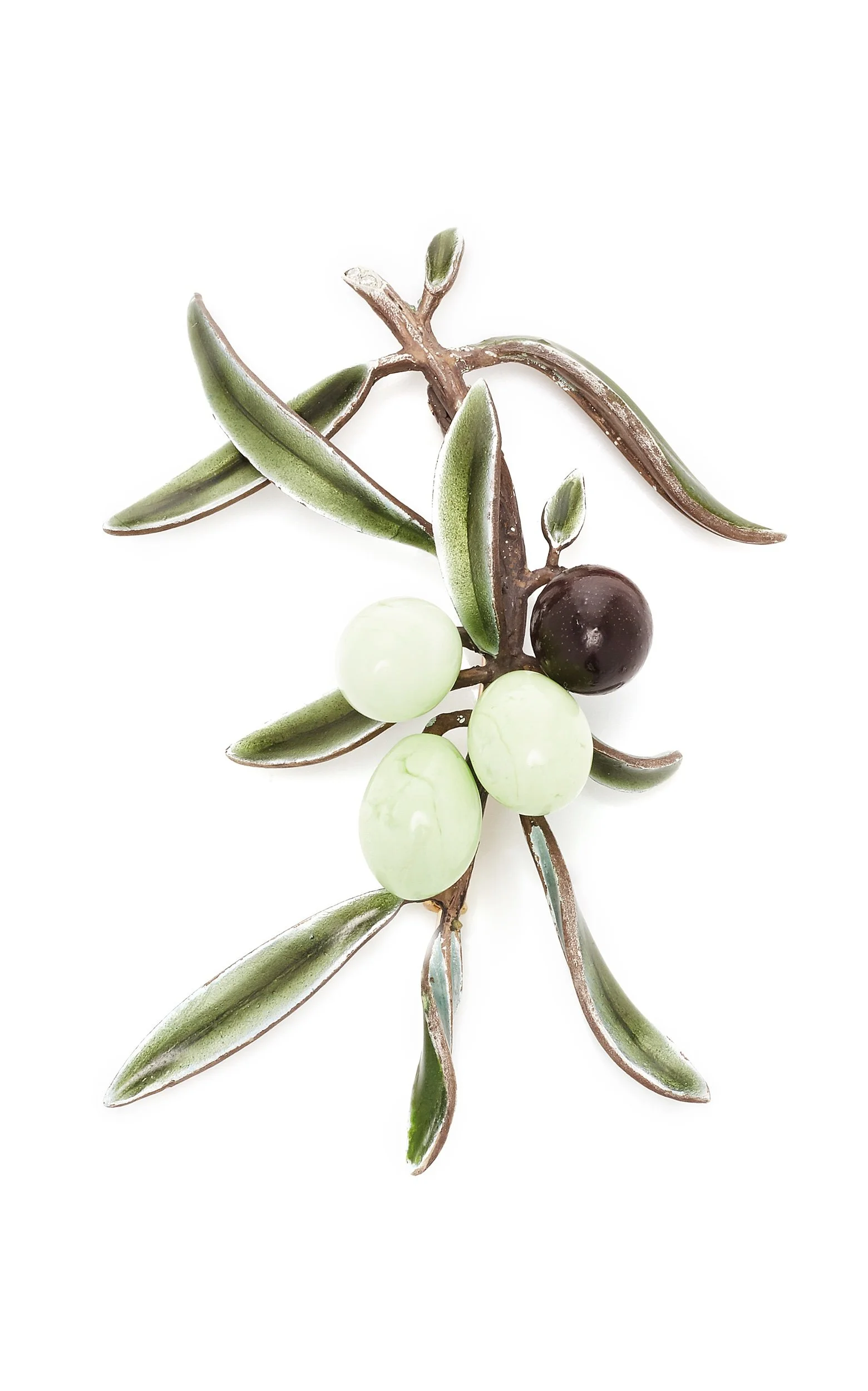 Luz Camino Large Olive Tree Branch Brooch