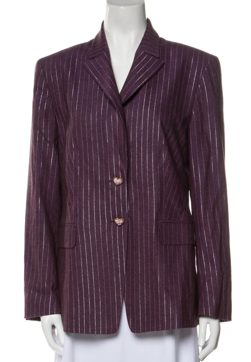 Escada Purple Striped Blazer