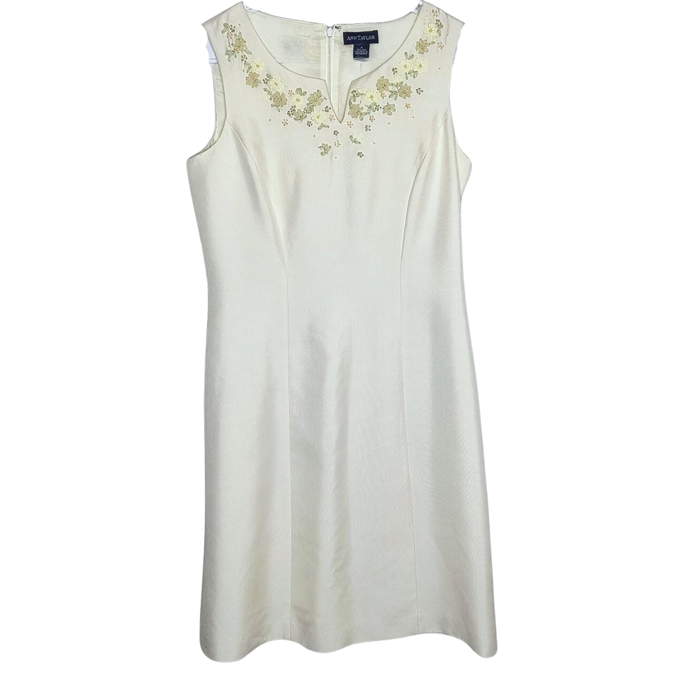 Ann Taylor Sleeveless Embroidered Dress  UFO No More