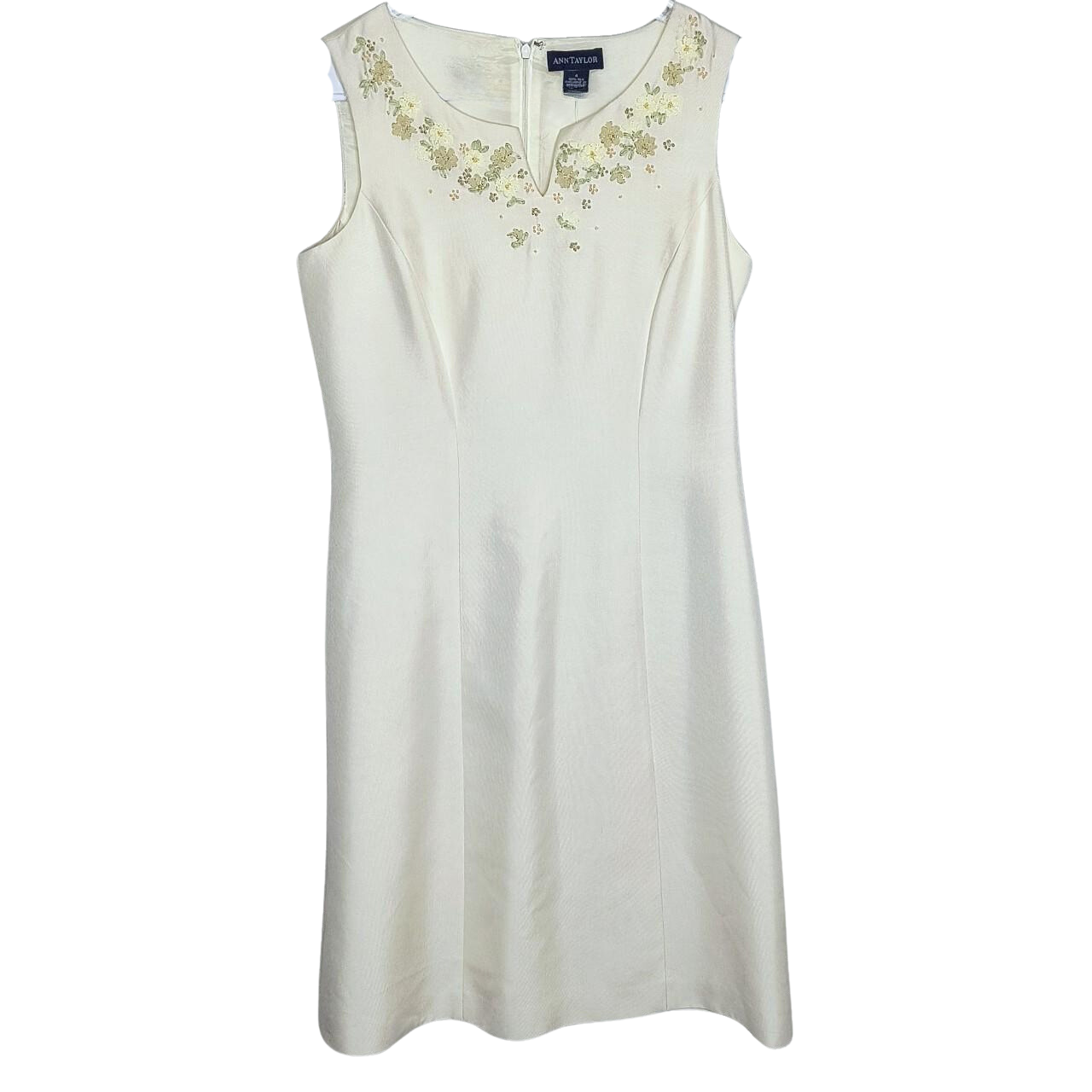 Ann Taylor Sleeveless Embroidered Dress
