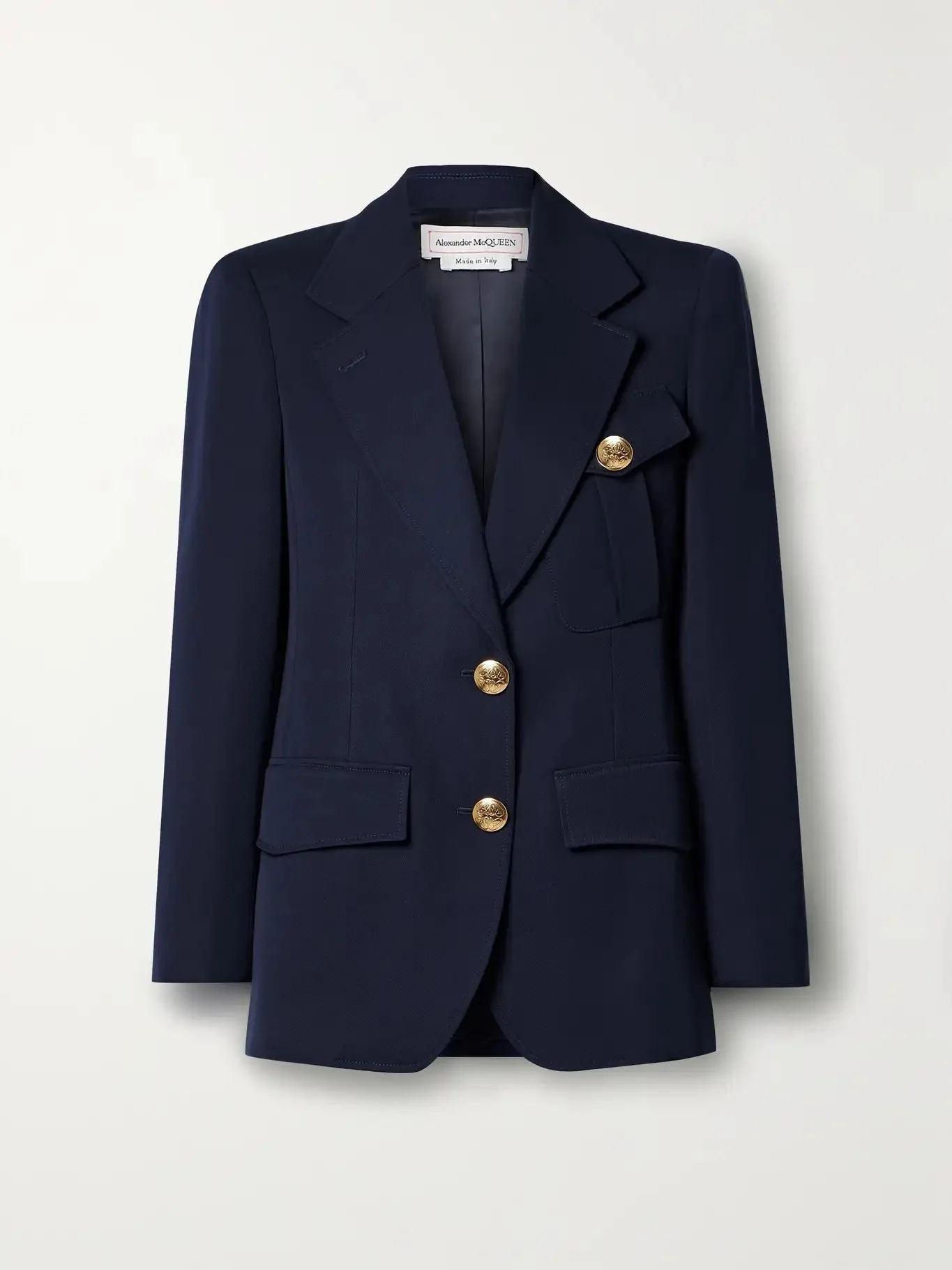 Alexander McQueen Button-embellished Wool-twill Blazer