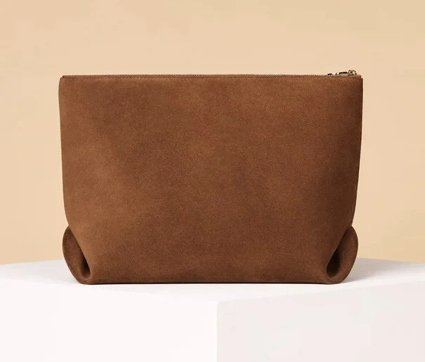 Cesta Collective Suede Clutch in Tobacco