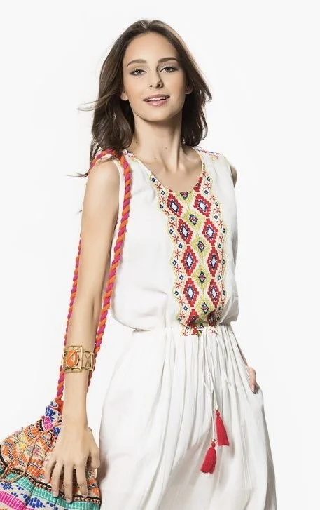 Roman Patterned Mini Dress