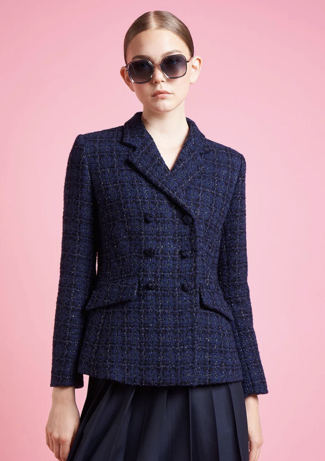 Paul &amp; Joe Fitted Lurex Tweed Jacket