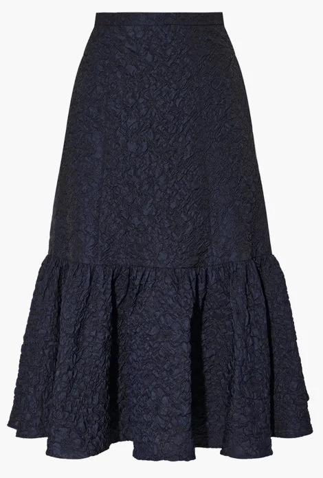 Erdem Lue Tiered Jacquard Skirt