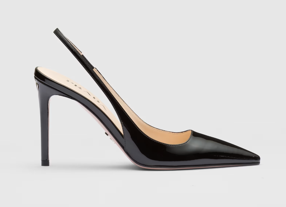 モダン♪◇パテントレザー Pumps◇PRADA Prada Slingback Pumps in Black Patent — UFO No More