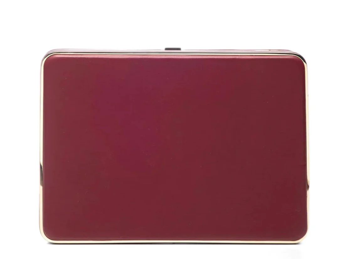Hunting Season Square Compact Case in Red Nappa