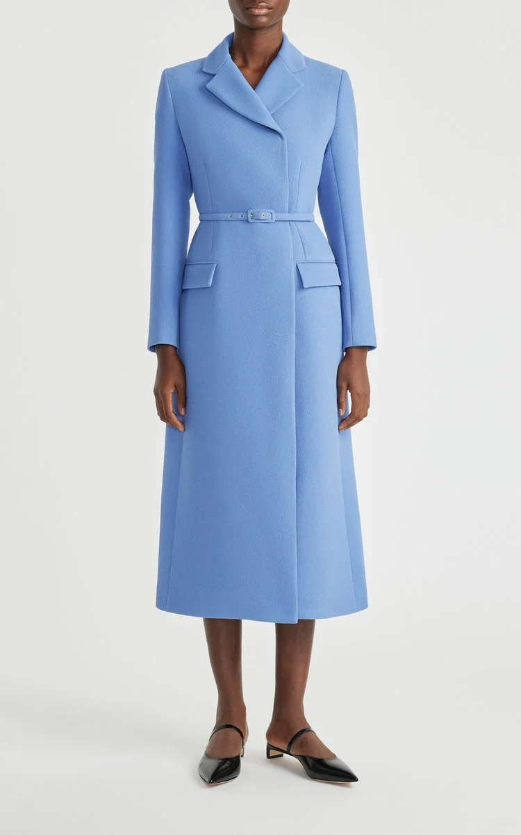 Emilia Wickstead Kalonice Waistcoat Midi Dress in Grey